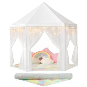 Senodeer Princess Tent for Girls Indoor: with Star Lights - White Play Tent for Kids, Girls Toys for Indoor Princess Games