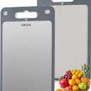 Cutting Board Double Sided,316 Stainless Steel and Wheat Straw PP,Easy to Clean,Cutting Board for Kitchen,non toxic Chopping,Dishwasher Safe,Large Size 1611