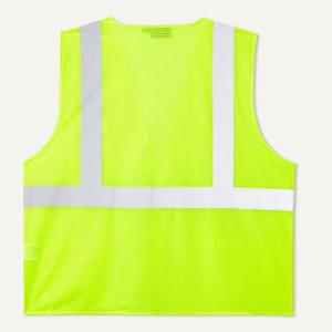 Amazon Basics Class II High Visibility Safety Vest with Zipper Closure and Pockets, Hi Vis Lime, M, 25-Pack