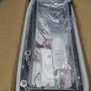 Modern LED Ceiling Lights for Bedroom 26" Dimmable Square Ceiling Lights for Living Room with Remote Control Black Bedroom Light Fixture for Kitchen,Bathroom,Balcony (Black 4 Rings)