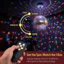 12 Inch Motorized Disco Ball with Remote and RGBW Lights