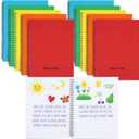 Henoyso 20 Pcs 100/50 Sheets Primary Composition Notebook K-2 Bulk Spiral Primary Journal Drawing Handwriting Practice for Kids Kindergarten 1st 2nd Back to School Supplies (Bright Color,50 Sheets) (White)