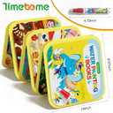 Timetome Reusable Water Painting Books for Kids 3-Pack Magic Water Reveal Coloring Books with Water Pens (Fairy Tale, Animal & Dinosaur) No-Mess Coloring & Reusable Fun Travel Activity for Ages 36