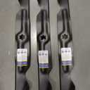 GICOOL 942-04053C 50 Inch Deck Mower Blades for Cub Cadet RZT50 LT1050
6 Point Star Mounting Hole, Fits Zero Turn Riding Mower SLT1550 LGT1050, Replaces 742-04053C 942-04056, High Lift, 3 Pack