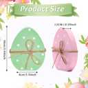 15pcs Easter Wooden Eggs Decorations, Wooden Eggs Table Decor Polka Dots Egg Signs with Rope for Home Decor, Party, Spring, Holiday Table Centerpieces for Tiered Tray