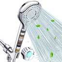 FEELSO Filtered Shower Head with Handheld, High Pressure 3 Spray Mode Showerhead with 60" Hose, Bracket and 15 Stage Water Softener Filters for Hard Water Remove Chlorine and Harmful Substance (Chrome)