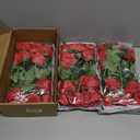 JUSTOYOU 30PCS Artificial Roses Silk Flowers in Bulk, Realistic Red Fake Roses for Wedding Decorations, Home Decor, Centerpieces, Indoor Floral Arrangements