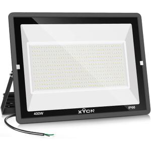 XYCN 400W LED Stadium Flood Lights Outdoor(2350W Equivalent),50000LM Super Bright LED Arena Lights 100-277V IP66 Waterproof 5000K Daylight White Commercial Lighting for Sports Fields and Counts
