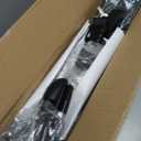 2Pcs 43.3 Inch Universal Car Top Roof Cross Bar Luggage Cargo Rack Adjustable Window Frame Aluminum Black