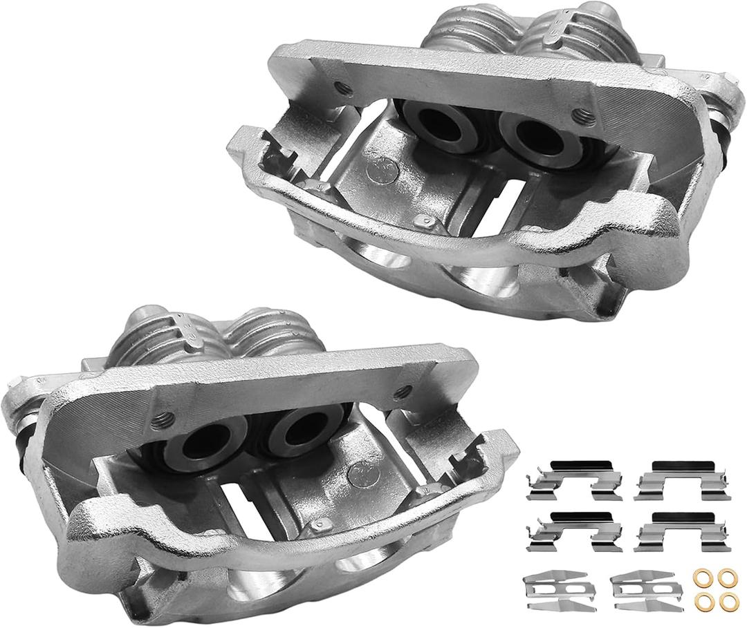 Motorevo Front Disc Brake Caliper with Bracket Compatible with Ford Mustang 2003-2004, Left Driver & Right Passenger Side, 18-B4839 18-B4838