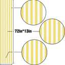 2 x Yellow and White Cabana Striped Table Runner Birthday Party Decoration Baby Shower Dining Room Home Kitchen Table Decor (Yellow, 13" x 72")