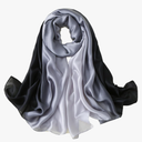 Silk Feeling Scarf,Smooth Gradient Scarf Stripe Lightweight Sun-proof Shawl Wrap Headscarf for Women Spring Summer