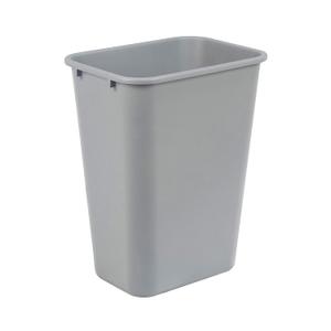 Amazon Basics Lightweight Rectangular Commercial Office Wastebasket, 10 Gallons, Grey