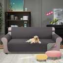 U-NICE HOME Large Sofa Cover Reversible Couch Cover for Dogs with Elastic Straps Water Resistant Furniture Protector for Pets Couch Cover for 4 Cushion Couch (Oversized Sofa, Dark Grey/Light Grey)