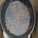 4 Pack Mini Cast Iron Fajita Skillet Set, 8.5 x 6.1 Inch Sizzling Plate with Wooden Base, Small Oval Casserole Dishes, Cast Iron Pizza Baking Steak Pan for Stove, Oven, Grill