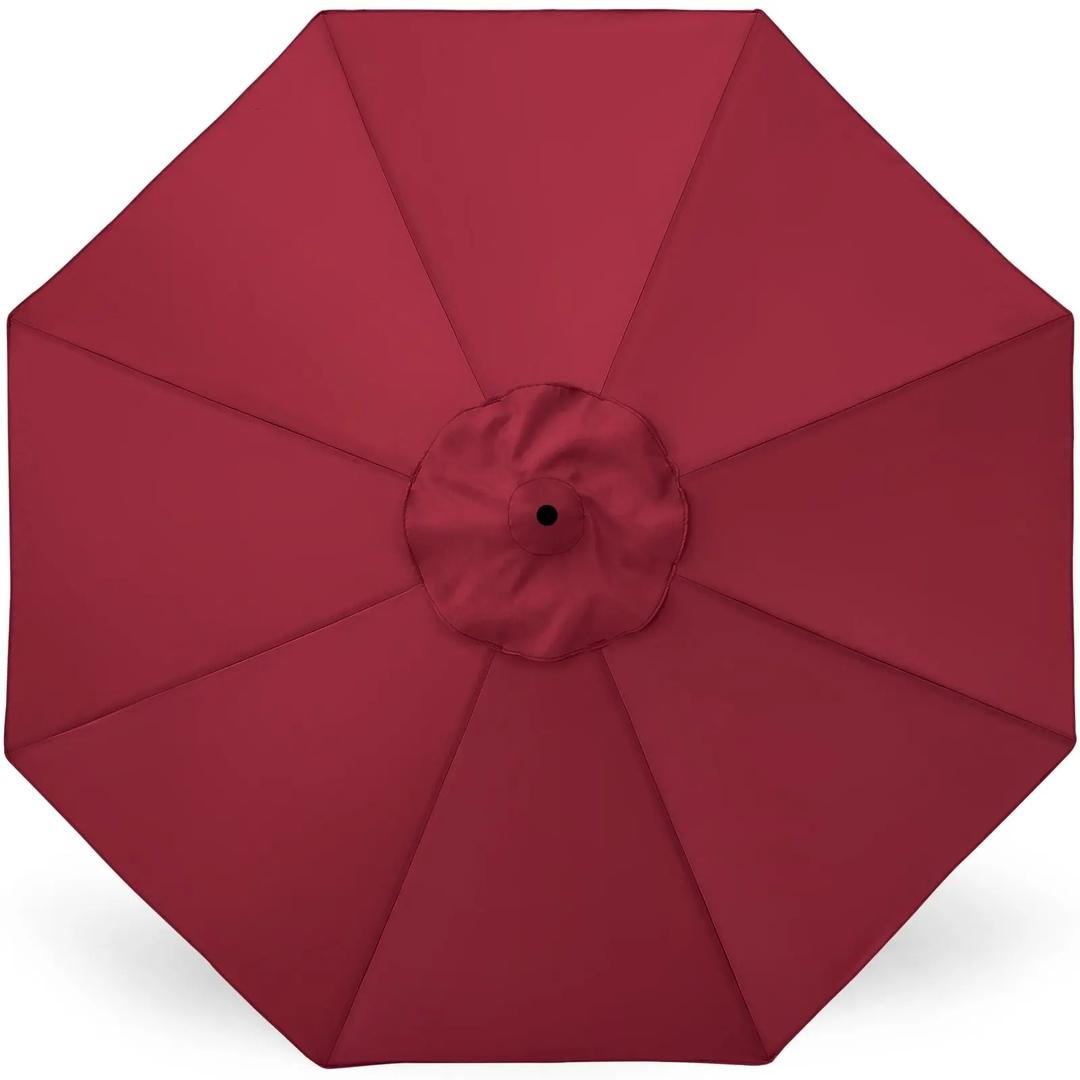 MASTERCANOPY Patio Umbrella 10 ft Replacement Canopy for 8 Ribs-Burgundy Canopy Only