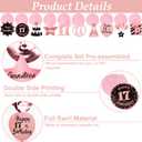 17th Birthday Decorations for Girls Rose Gold Pink Pre Assembled Happy Birthday Banner and Hanging Swirls 17 Years Old Party Decorations Supplies 17th Birthday Gifts for Girls