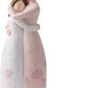 Mother Daughter Hug Figurine  Handcrafted Resin Collectible Figurines Home Decor, Sentimental Gift for Mom Birthday, Mothers Day, Thanksgiving, Christmas, Pink