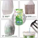 220 Counts Aklyaiap 4 Gallon Trash Bag,Tear & Leak Resistant Bathroom Biodegradable Small Garbage Can Bags Unscented for Home & Kitchen, 5Rolls, White (1 Count (Pack of 220))