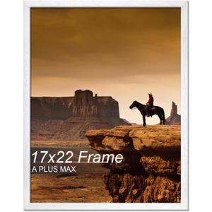 A PLUS MAX 17x22 Picture Frame White Light Weight Wall Mount
17 x 22 Inch White Wood-grain Engineered Wood Material Frame for 17by22 Rectangular Photo Poster - 1 Pack/White/17x22