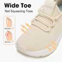 ZOVE Wide Toe Box Shoes Women Extra Wide Width Sneakers Ultra Light Road Running Shoes Non-Slip Tennis Sneakers Breathable Walking Athletic 8803 Beige 39