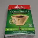 Melitta #4 Cone Coffee Filters, Unbleached Natural Brown, 100 Total Filters Count