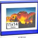 11x14 Acrylic Picture Frame Neon Floating Photo Frame for Wall Mount and Tabletop Decorative in Gallery Home Office, Klein Blue