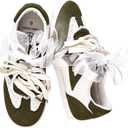 3 x Women's Lace Detail Casual Sneakers | Elegant Ribbon Lace-Up with Cushioned Arch Support, Breathable Knit & Lightweight Thin Sole for All-Day Comfort Walking