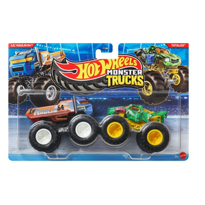 Hot Wheels Monster Trucks, 1:64 Scale Toy Monster Trucks, Set of 2, Giant Wheels, Favorite Characters and Cool Designs