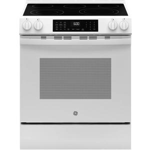GE GRS600AVWW 30 Slide-In Electric Convection Range No-Preheat Air Fry, 5 Heating Elements, Smoothtop Cooktop, White