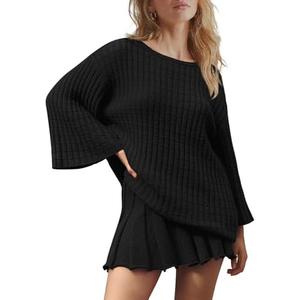 LAMISSCHE Womens Sweater Long Sleeve Knit Top  S