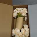 Ling's moment Ranunculus Artificial Flower, Faux Silk Mini Ranunculus Flowers for DIY Bouquet, Bulk Fake Wedding Filler Flowers for Centerpieces Arrangements Bridal Shower Decorations, Cream