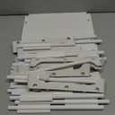 FIDUCIAL HOME 3 Tiers Small Bookshelf Rack Storage Organizer Easy Assemble, Sturdy