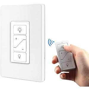 Humpptom Dimmer Switch, Remote Light Switch with Wireless Remote Control, Single Pole Smart Wireless Light Switch Support 2.4G&5G Compatible with Alexa