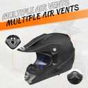 OUMURS Full Face Dirt Bike Helmet DOT Approved, Adult ATV Motocross Helmet, Medium