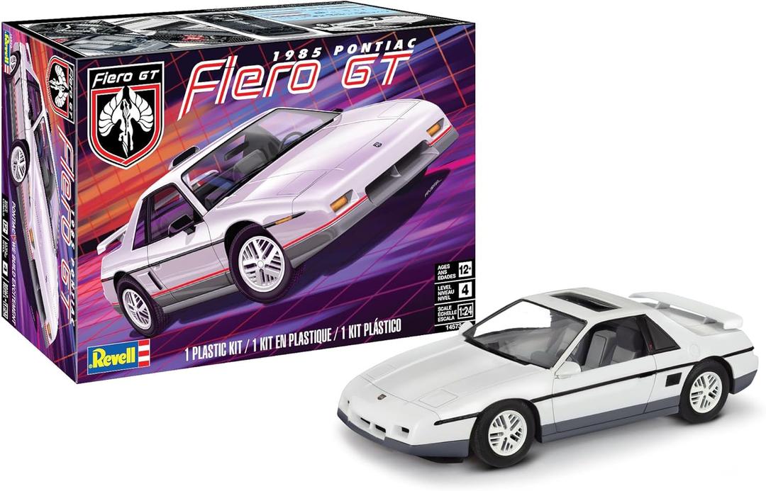 Revell 14573 1985 Pontiac Fiero GT 1:24 Scale 79-Piece Skill Level 4 Model Building Kit