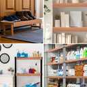 6 Pcs Wire Shelf Cover, 24x16 Inch Wire Rack Covers, Foamed PVC Faux Wood Shelf Liners for Pantry, Durable Shelves Covers for Cabinet Bathroom Removable Closet Kitchen Shelving Office