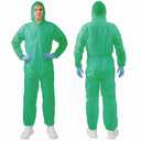 VVICOGARD Hazmat Suits,10 Colors Options Disposable Protective Coveralls, Paint Suit with Elastic Wrists Ankles and Hood, Size 2XL