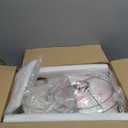 20.5" White Modern Ceramic Bedside Lamp Set of 2 for Bedroom Decor Farmhouse Table Lamp for Living Room Office Dorm