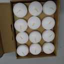 Ashlux White Floating Candles 2 inch, 24 Pack Floating Candles 5-6 Hours Long Burning, Unscented Floating Candle for Centerpieces, Wedding, Christmas Lights, Romantic Night for Her/Him Set