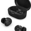 PHILIPS TAT1219 Wireless Earbuds,True Wireless Headphones,Powerful Bass with 10 mm Driver,Clear Call Quality with AI Mic,18 H Battery Life,Bluetooth 5.3,IPX4 Rating,Ergonomic Design for Comfort,Black
