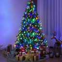 Costway 6Ft Pre-Lit Artificial Christmas Tree Hinged 350 LED Lights