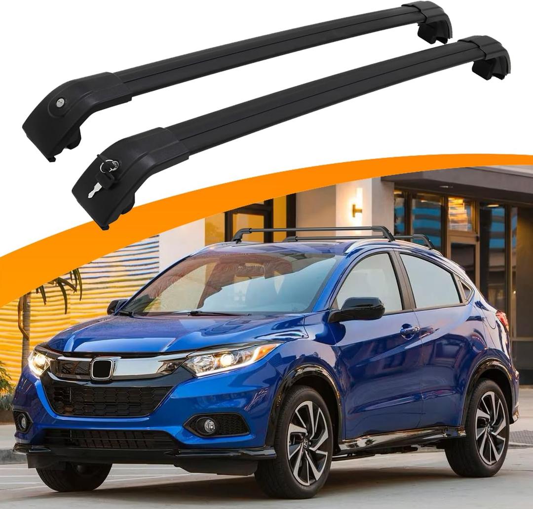 Snailfly Roof Rack Cross Bars Fit for 2016-2022 Honda Vezel HRV HR-V Lockable Black Luggage Rack