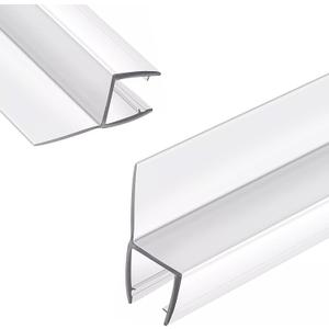 2 Pack Shower Door Side Seal Strip, 1/2" X 78" H-Type Frameless Shower Door Seal Suitable for 1/2 Inch (12mm) Glass Door Seal Strip