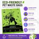 Doggy Poop Bags Biodegradable with Dispenser (1440 Bags) Eco-friendly Dog Waste Pickup Bags Landfill-friendly Refill Rolls Cat Waste Bags (Green, 72 Rolls, Lavender Scented)