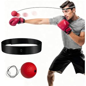 Boxing Reflex Ball Headband Set - Includes 1 Ball and 1 Adjustable Headbands for Beginner Proficiency Improvement,Great Boxing Equipment Fun Fitness for All Ages