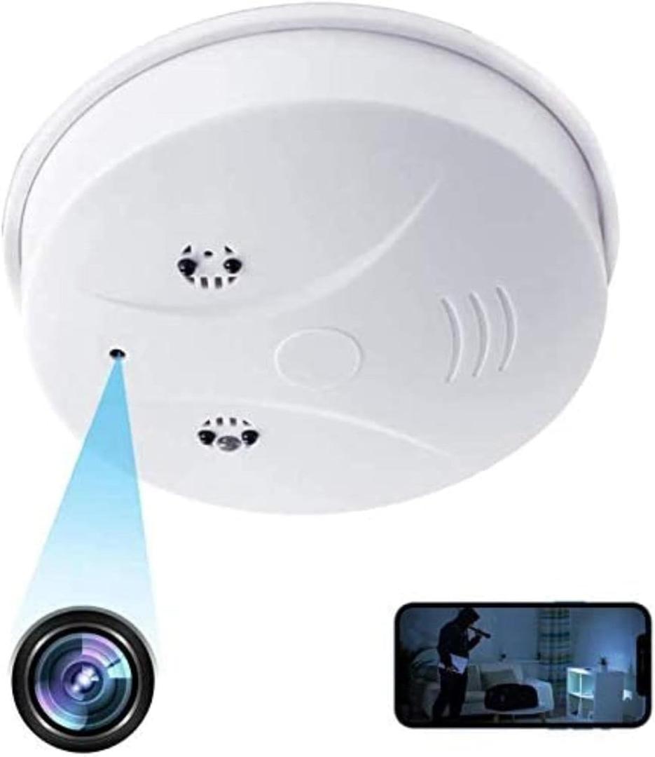 TANGMI Hidden Camera Smoke Detector Wireless WiFi Camera with Video 1080P HD Small Camera with Night Vision and Motion Detection Indoor Cam for Home Security