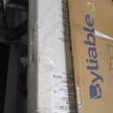 Byliable 34" Square Folding Card Table, Fold-in-Half Utility Dining Portable Table Heavy Duty HDPE White Plastic Foldable with Carrying Handle Indoor Outdoor for Picnic, Camping, Party