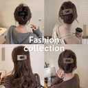 8 Pack Neutral Flat Hair Clips for Women Large Glossy No-Slip Rectangle Claw Clips Thick & Thin Hair in Black, Blonde and Brown, Strong Hold Square Hair Accessories for Work or Daily Wear