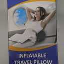 Luxtude Inflatable Lumbar Pillow for Airplane Travel, Lumbar Support Pillow for Office Chair/Car, Self-Inflating Travel Lumbar Pillow Back Support, Lower Back Pillow for Reducing Lumbar Pain (Black)